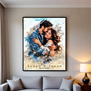 Poster Presente do Dia dos Namorados com Foto Personaliza