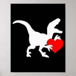 Poster Presente do Dia dos Namorados Raptor Amor Coração