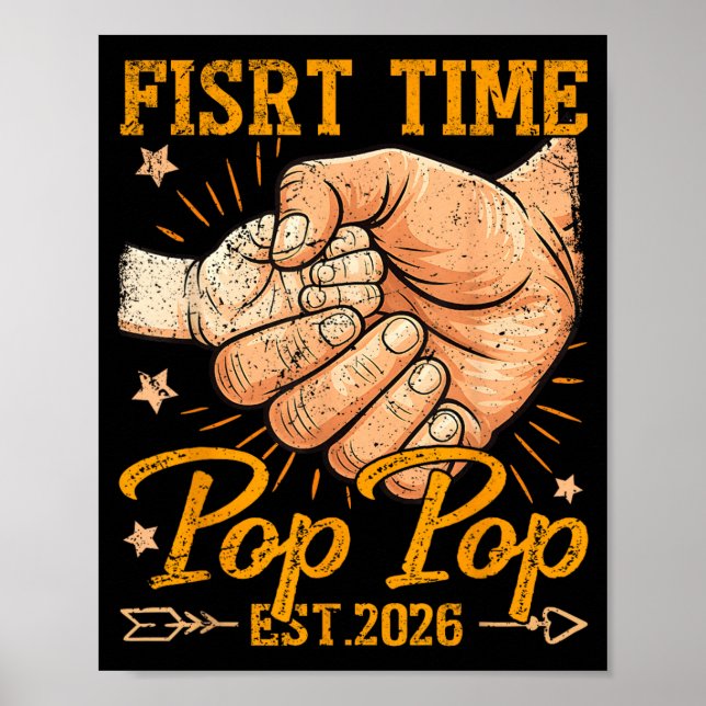 Poster Presente do Dia dos Pais Retro Bebê Novo Est pp Ho (Frente)