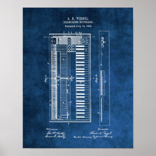 Poster Presente do estudante do piano do modelo #6 do