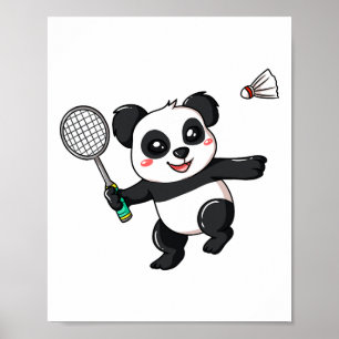 Poster Presente Do Jogador De Badminton Para O Tomador De