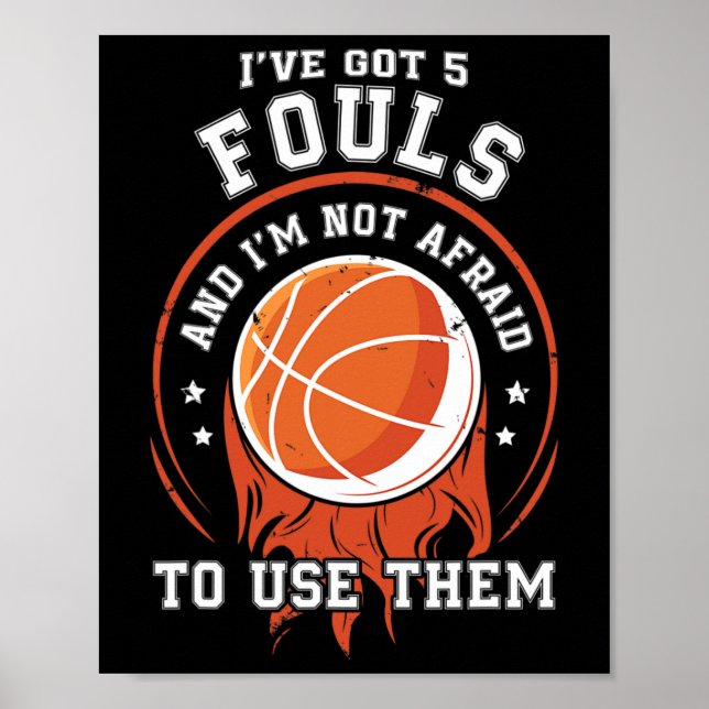 Poster Presente do jogador de basquete divertido - Hoops  (Frente)