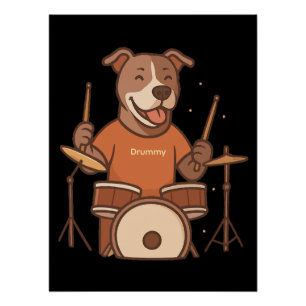 Pôster Presente do kit personalizado do tambor de pedra P