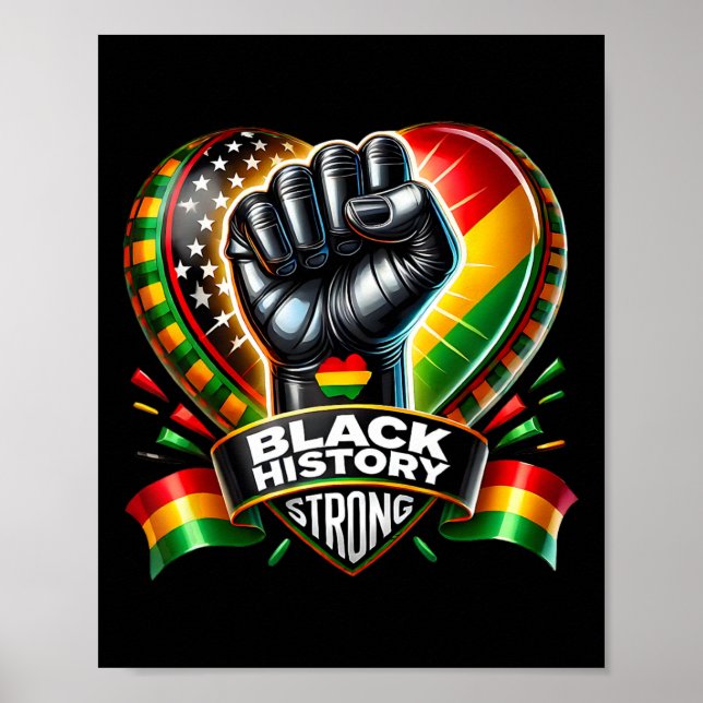 Poster Presente do Mês Forte da História Negra Afro-Ameri (Frente)