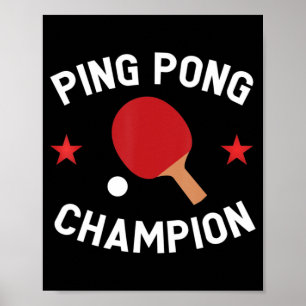 Poster Presente do Mesa do Campeão de Ping Pong