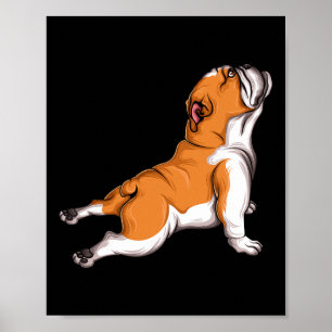 Poster Presente do titular da mamãe do ioga do Bulldog In