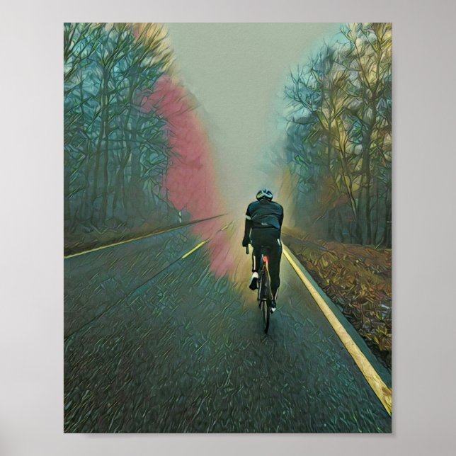 Poster Presente do touro de bicicleta | Pintura de ciclis (Frente)