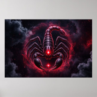 Poster Presente do zodíaco de Escorpião para estilo místi