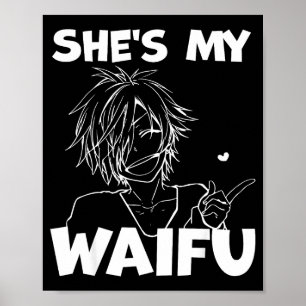 Poster Presente engraçado de anime para namorado casal Wa