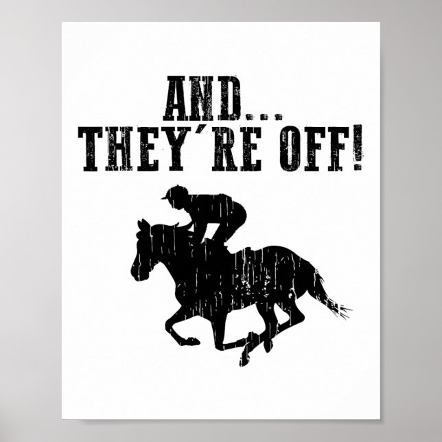 Poster Presente Engraçado De Corrida De Cavalo Para Homen (Frente)