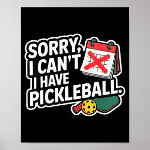 Poster Presente engraçado de esporte de pickleball aposen