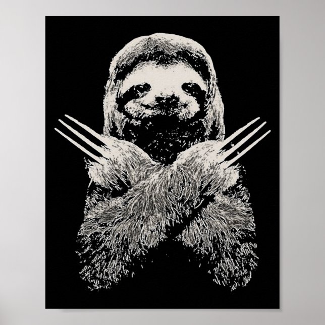 Poster Presente engraçado de fantasia de preguiça para S  (Frente)