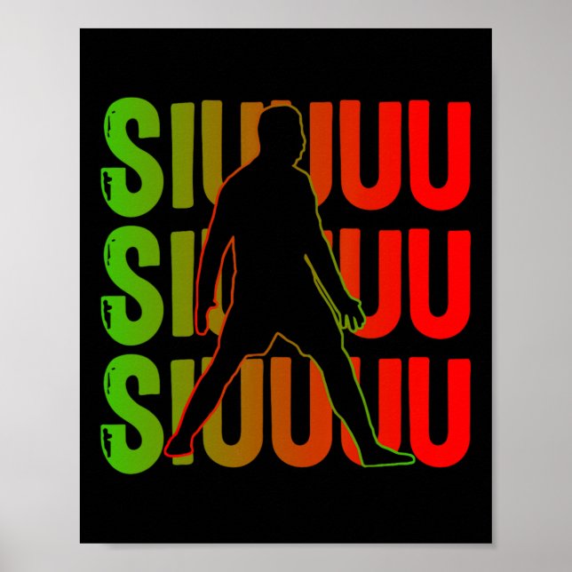 Poster Presente engraçado de futebol Siuuuu para amantes  (Frente)