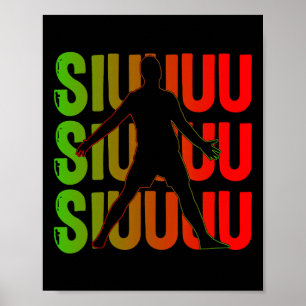 Poster Presente engraçado de futebol Siuuuu para amantes