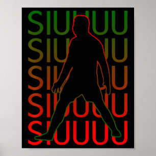 Poster Presente engraçado de futebol Siuuuu para amantes