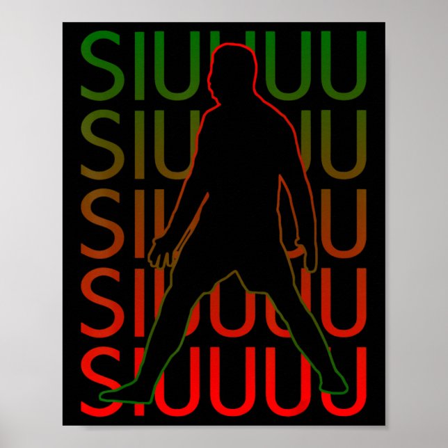 Poster Presente engraçado de futebol Siuuuu para amantes  (Frente)