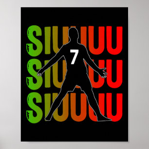 Poster Presente engraçado de futebol Siuuuu para fãs de f