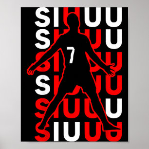 Poster Presente engraçado de futebol Siuuuu para fãs de f
