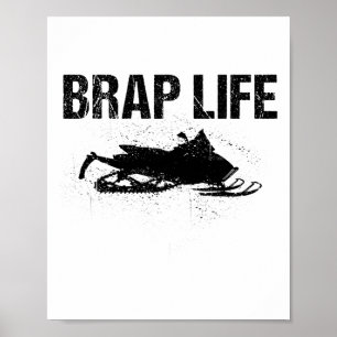 Poster Presente engraçado de moto de neve Brap para amant