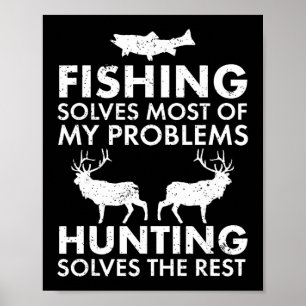 Poster Presente Engraçado de Pesca e Caça Humor de Natal