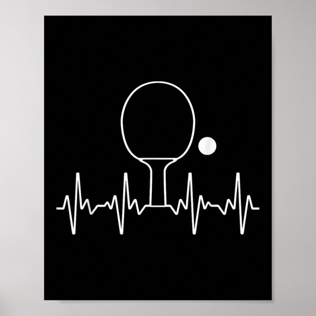 Poster Presente Engraçado de Ping Pong para Homens Mulher (Frente)