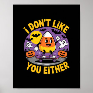 Poster Presente engraçado de skate de Halloween de Candy