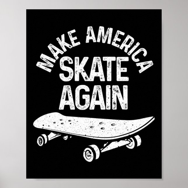 Poster Presente engraçado de skate para homens e mulheres (Frente)