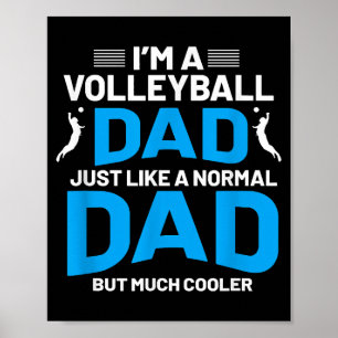 Poster Presente Engraçado de Volei para Pais e Homens