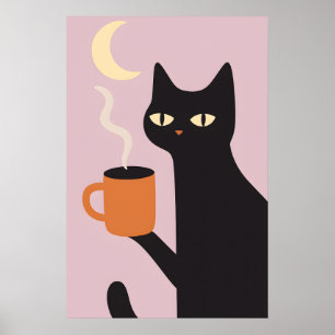 Poster Presente Engraçado do Gato Meh Para Amantes de Gat