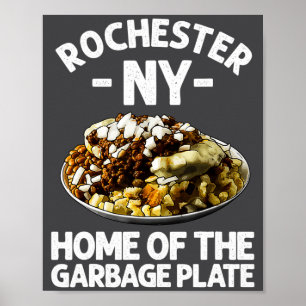 Poster Presente engraçado do prato de lixo de Rochester N