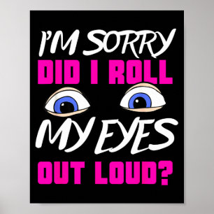 Poster Presente engraçado para adolescente revirar os olh