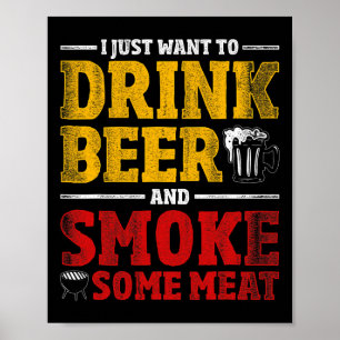 Poster Presente engraçado para amante de churrasco e cerv