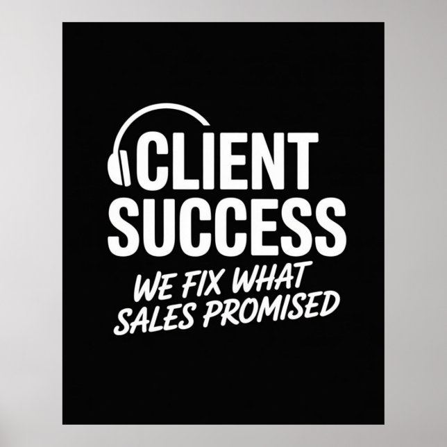 Poster Presente engraçado para gerente de sucesso do clie (Frente)