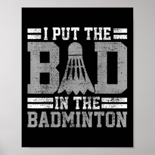 Poster Presente engraçado para jogador de badminton