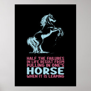 Poster Presente Equestre   Metade Das Falhas Na Vida Útil