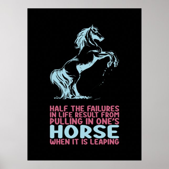 Poster Presente Equestre | Metade Das Falhas Na Vida Útil (Frente)