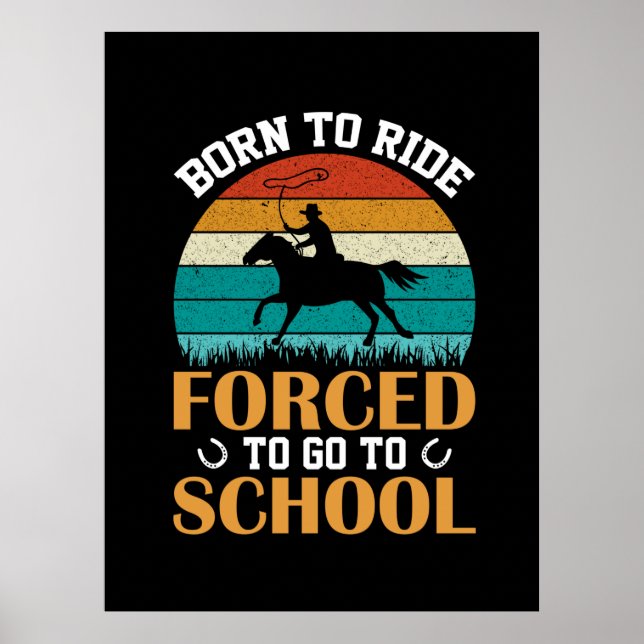 Poster Presente Equestre | Nascer De Carro Forçado (Frente)