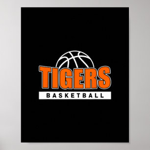 Poster Presente Esportivo Mascote do Time Tigers Sketll -