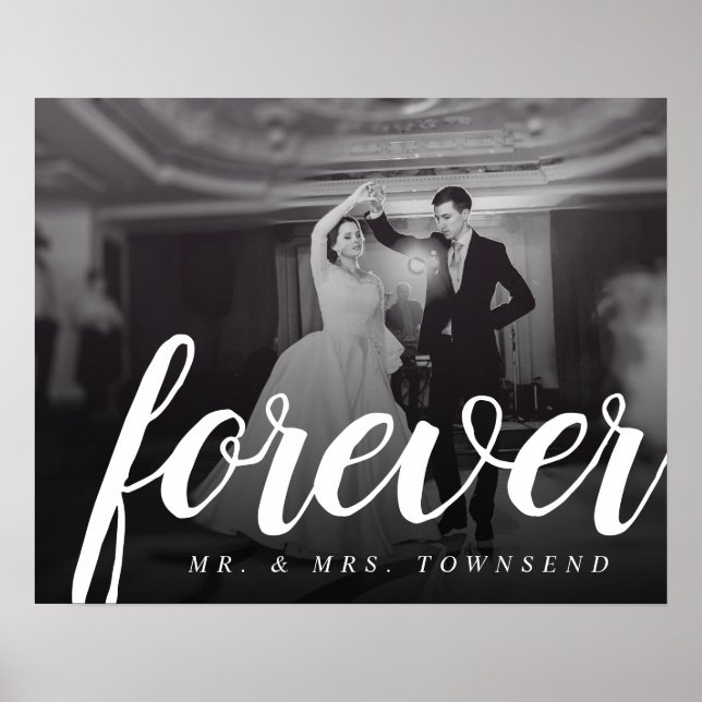 Poster Presente Eterno Sr. e Sra. Foto de Casamento (Frente)