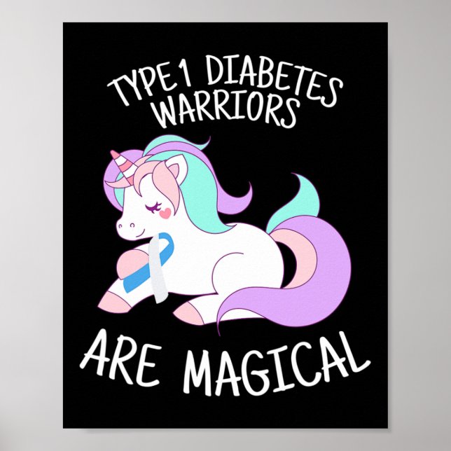 Poster Presente Guerreiro do Diabetes Unicórnio (Frente)