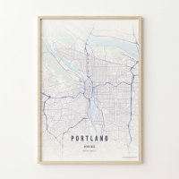 Presente Mapa Cartaz Arte de Parede Oregon Impress