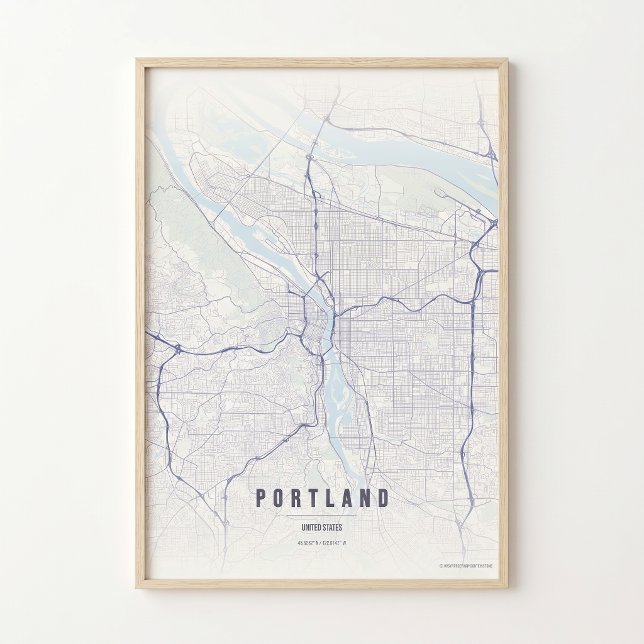 Poster Presente Mapa Cartaz Arte de Parede Oregon Impress (Criador carregado)