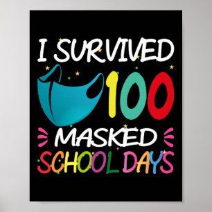 Poster Presente Mascarado De 100 Dias De Professores