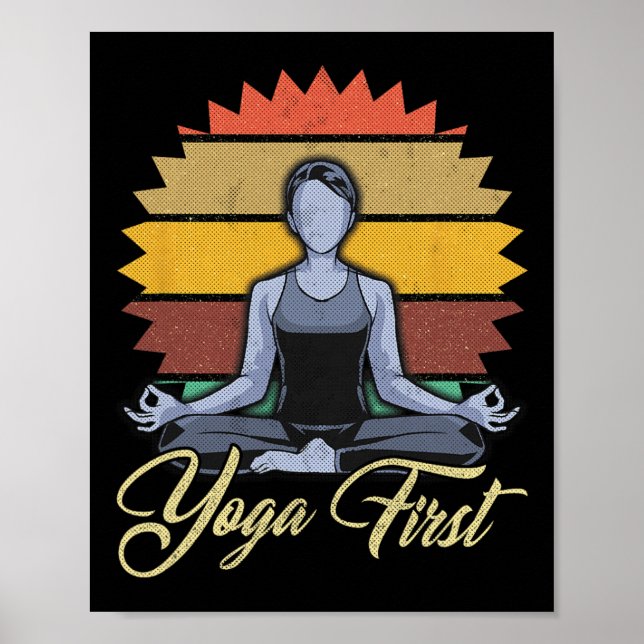 Poster Presente Meditação Zen Primeiro Yoga  (Frente)