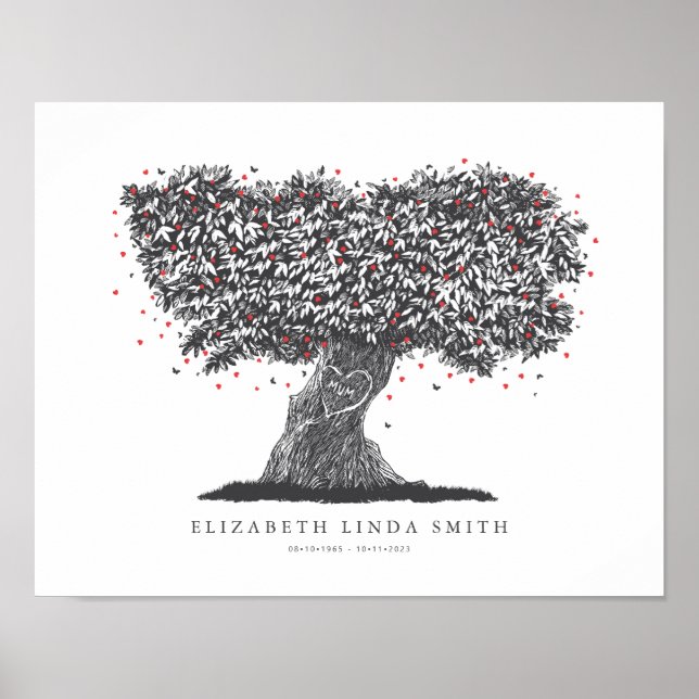 Poster Presente Memorial pela Perda da Mamãe, Árvore da V (Frente)