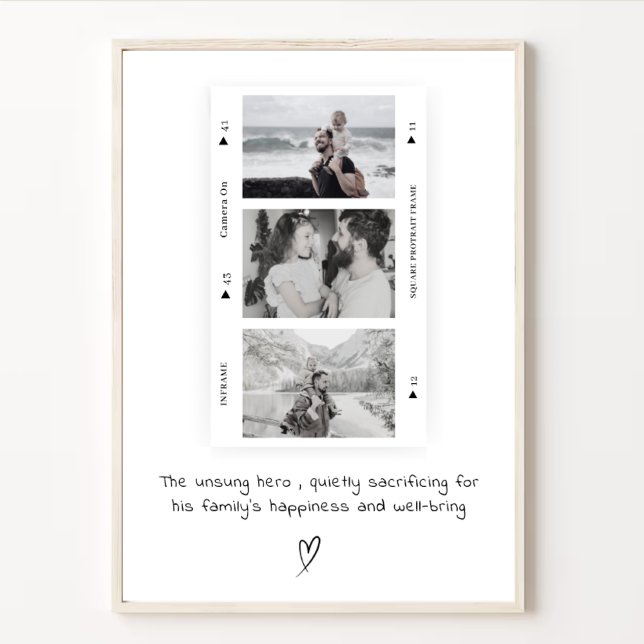 Poster Presente Mínimo de Percurso de Fotografia do Pai P (Criador carregado)