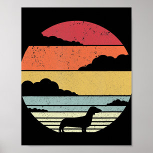 Poster Presente no cão   Vintage Dachshund Style Idea Gif