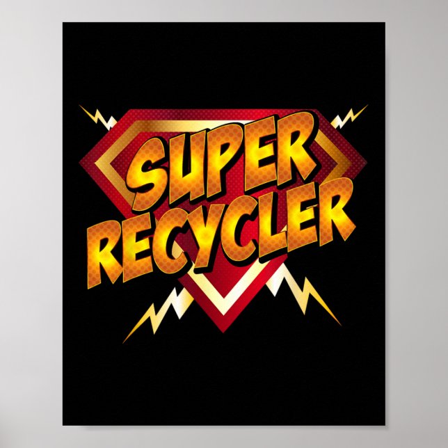 Poster Presente no Dia da Terra do Reciclagem Engraçado S (Frente)