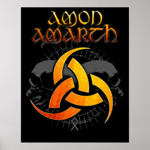 Poster Presente No Dia Da Vintagem Amon Amarth Para Venti