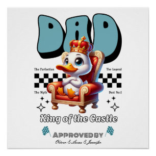 Pôster Presente no Dia do Pai Personalizado, Pato Pai